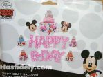 Balon Foil Happy Birthday 1 Set Mickey Mini